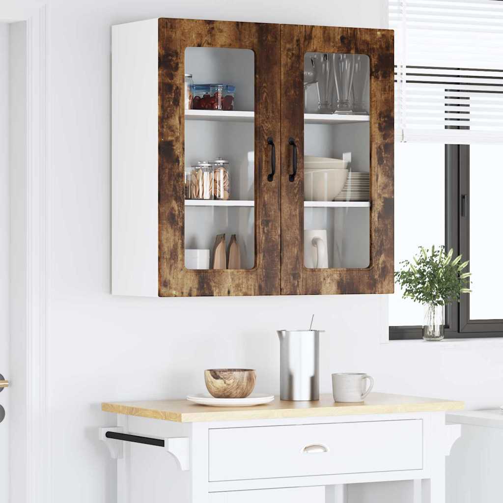 Küchenhängeschrank mit Regal Geräucherte Eiche 80 x 31 x 80 cm